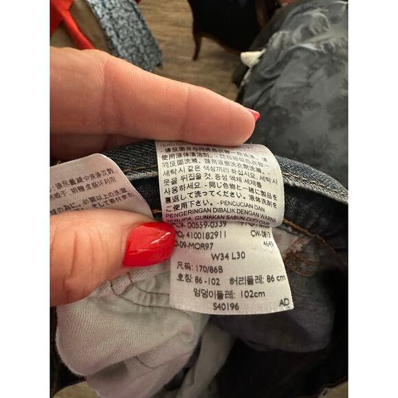 Levi's 559 Men's Blue Relaxed Fit Straight Leg Denim Jeans Size 34/30 - Picture 7 of 7